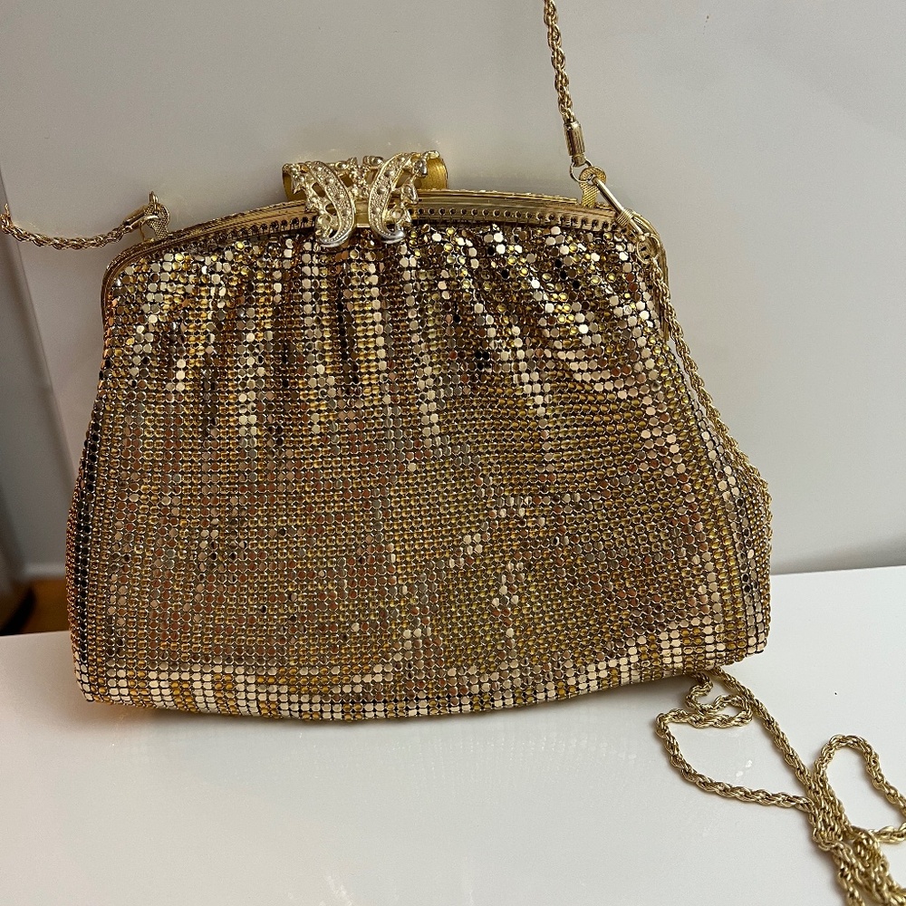 Gold Rhinestone evening bag